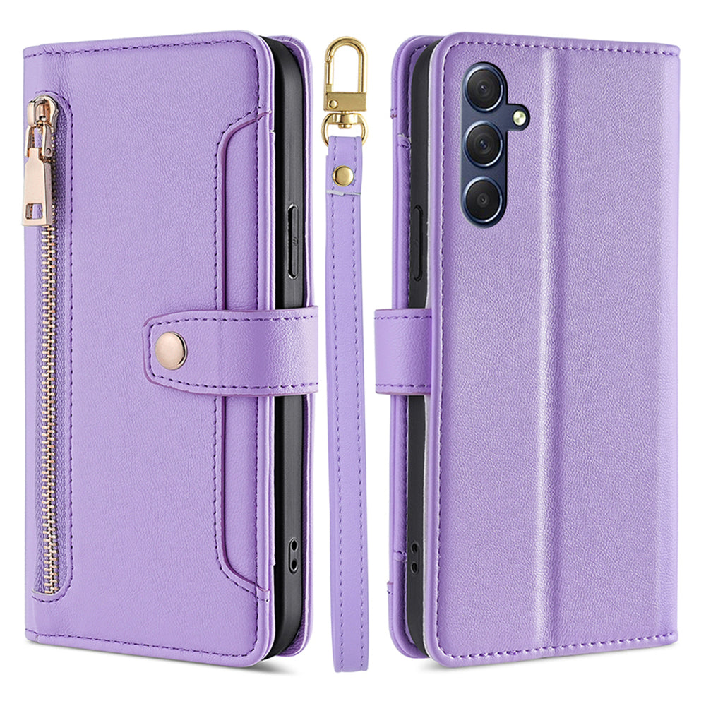 For Samsung Galaxy M54 5G F54 5G Folio Flip Stand Wallet Case Zipper Pocket PU Leather Phone Cover For Samsung Galaxy M54 5G F54 5G Folio Flip Stand Wallet Case Zipper Pocket PU Leather Phone Cover